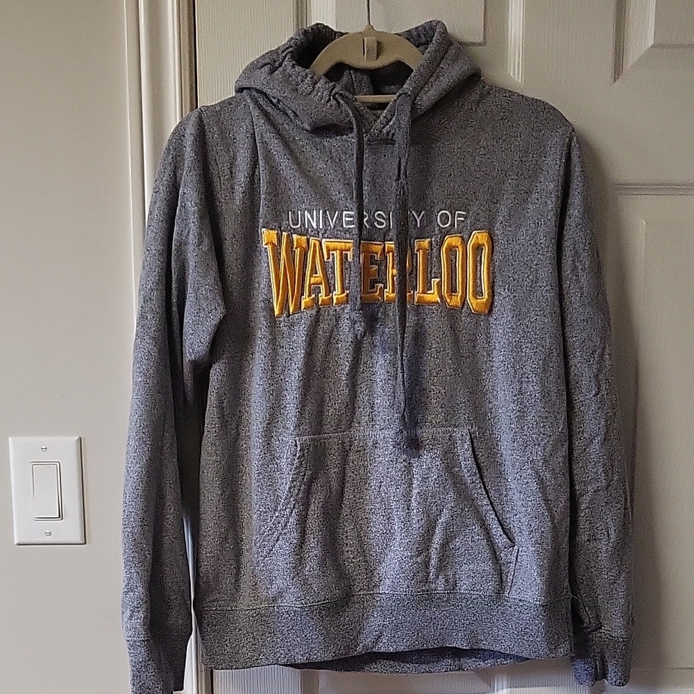 Heather Gray Pullover Hoodie with Drawstring Hood